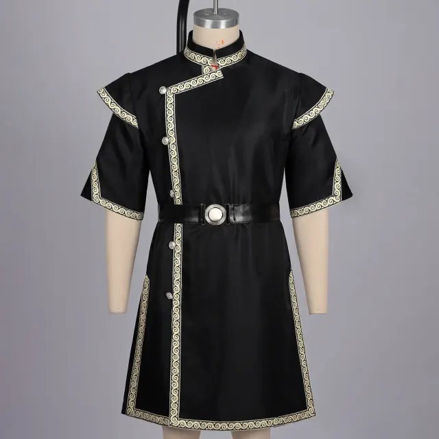 Mittelalterliches Wikinger-Tunika-Kostüm mit Taillenbindung für Ritter-Cosplay Detail 1