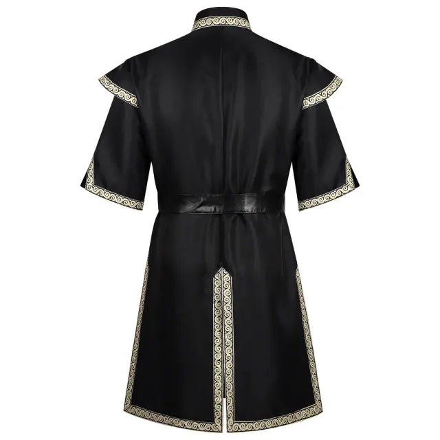 Mittelalterliches Wikinger-Tunika-Kostüm mit Taillenbindung für Ritter-Cosplay Detail 3