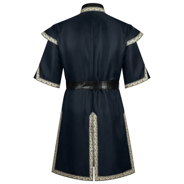 Mittelalterliches Wikinger-Tunika-Kostüm mit Taillenbindung für Ritter-Cosplay Detail 11