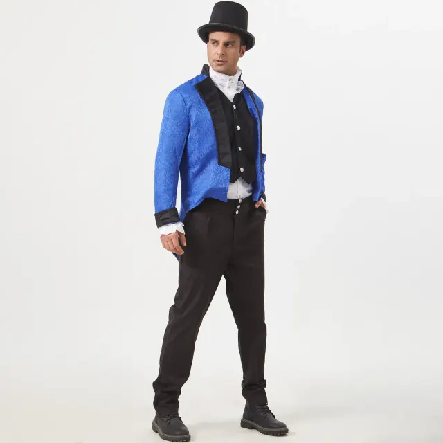 detalle de Disfraz de escenario de frac victoriano gótico steampunk para hombre 21