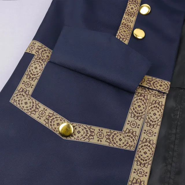 Men's 18th Century Colonial Officer Military Uniform Costume detail 6