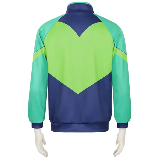 detalle de Disfraz cosplay de anime para hombre con chaqueta sin mangas y pantalón, estilo Max 3