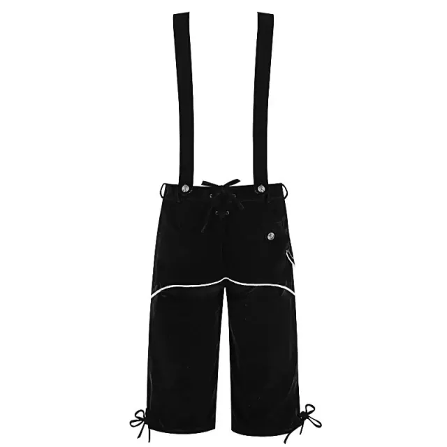 detalle de Pantalón con tirantes bávaro de Oktoberfest para hombre para escenario y fiesta 3