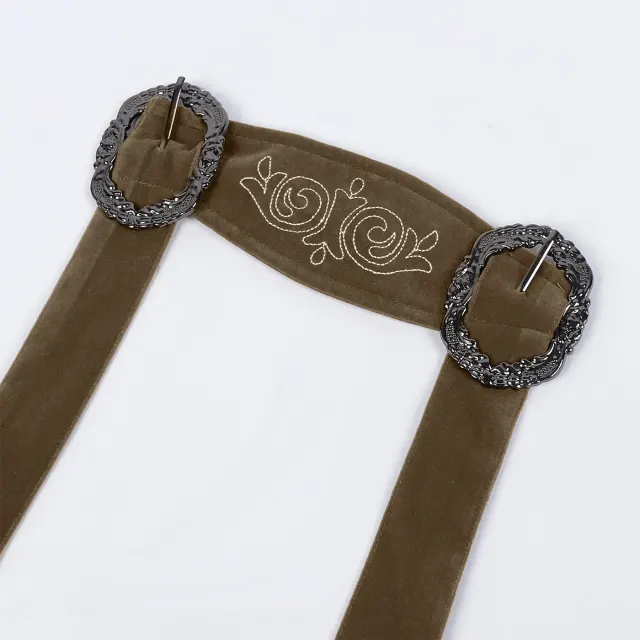 detalle de Pantalón con tirantes bávaro de Oktoberfest para hombre para escenario y fiesta 17