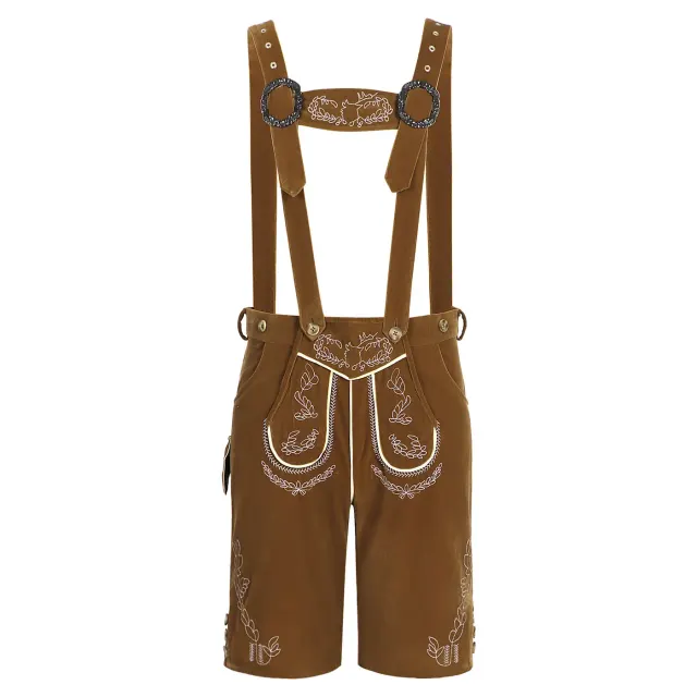 detalle de Pantalón con tirantes bávaro de Oktoberfest para hombre para escenario y fiesta 20