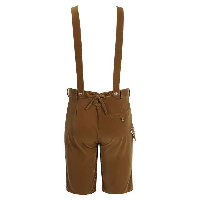 detalle de Pantalón con tirantes bávaro de Oktoberfest para hombre para escenario y fiesta 21