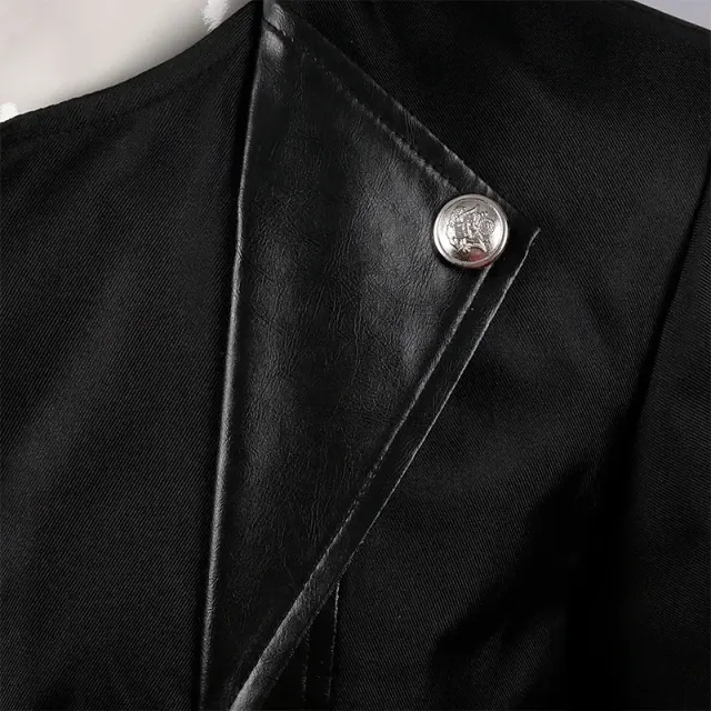 Unisex Medieval Punk Mid-Length Tailcoat Stage Costume detail 4