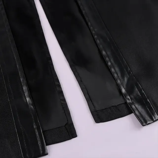 Unisex Medieval Punk Mid-Length Tailcoat Stage Costume detail 10