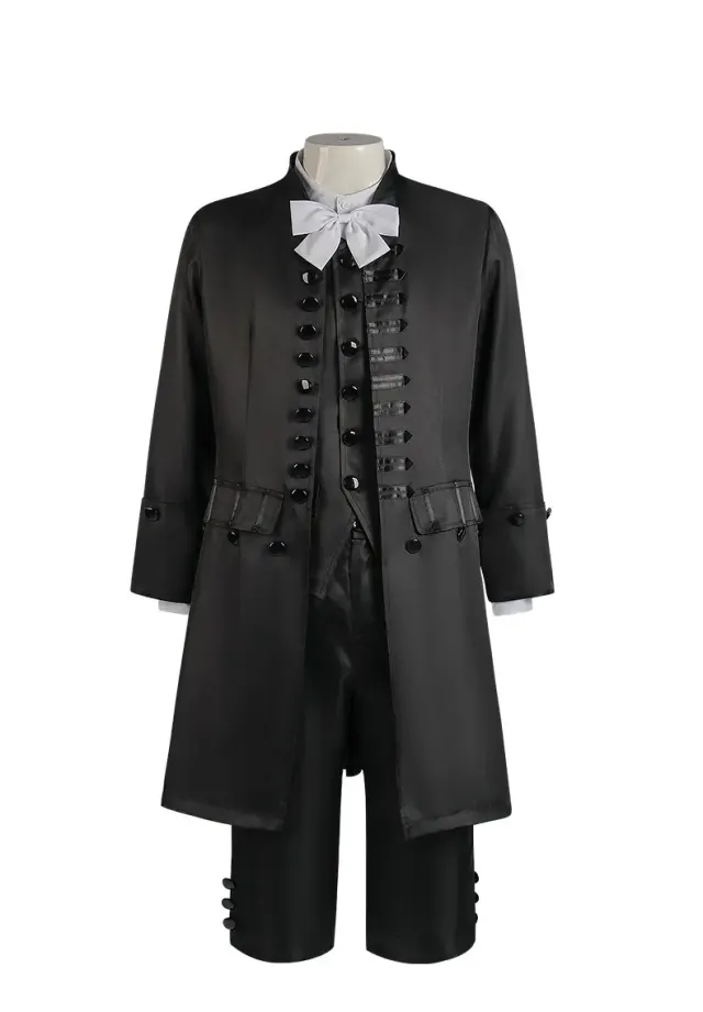 Ensemble costume cosplay de prince de cour britannique pour homme détail 1