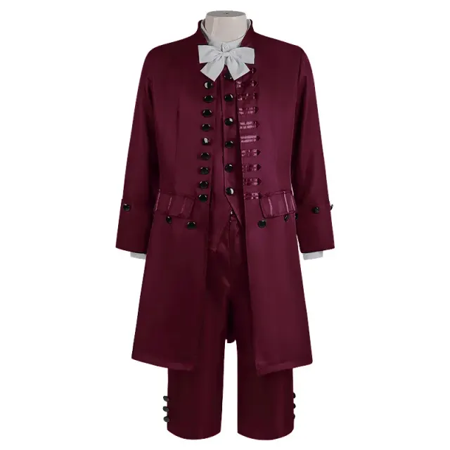 Ensemble costume cosplay de prince de cour britannique pour homme détail 13