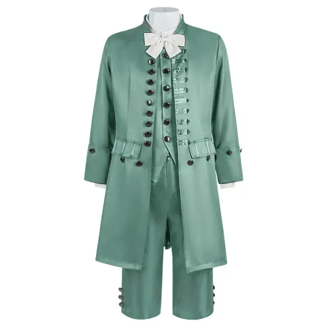 Ensemble costume cosplay de prince de cour britannique pour homme détail 21