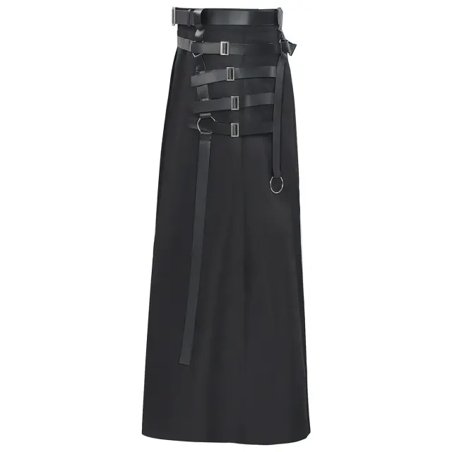 detalle de Pantalón falda plisado cosplay gótico ciber steampunk para hombre 2