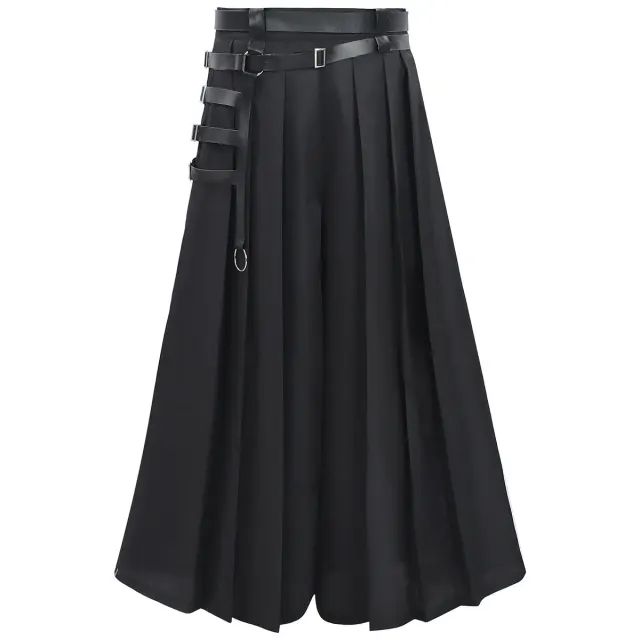 detalle de Pantalón falda plisado cosplay gótico ciber steampunk para hombre 3