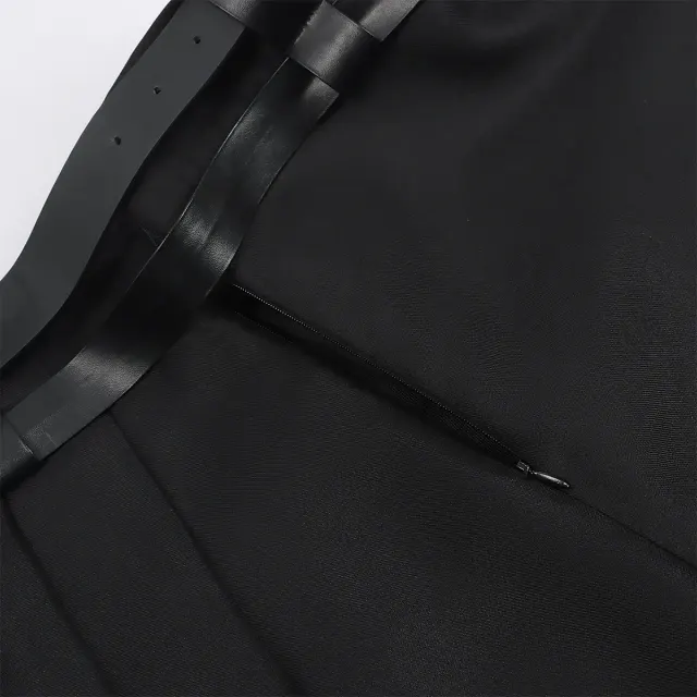 detalle de Pantalón falda plisado cosplay gótico ciber steampunk para hombre 5