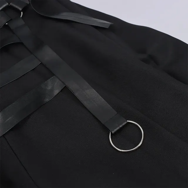 detalle de Pantalón falda plisado cosplay gótico ciber steampunk para hombre 9