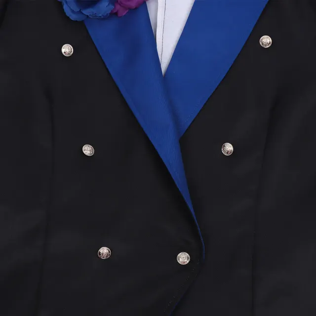 Herren-Cosplay-Kostüm Tag der Toten Skelett-Clown Detail 19