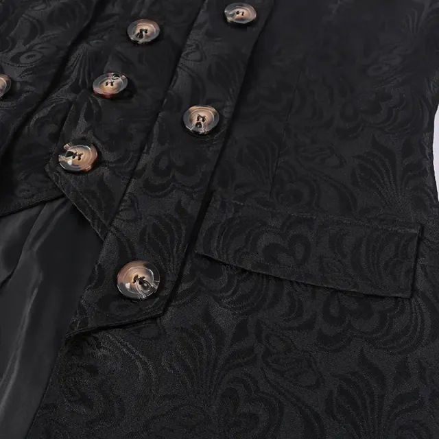 Herren-Kostümset Europäischer Hof Jacquard Mittelalter-Adel Detail 6