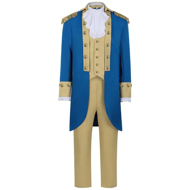 detalle de Conjunto de disfraz colonial de George Washington para hombre para Halloween 1