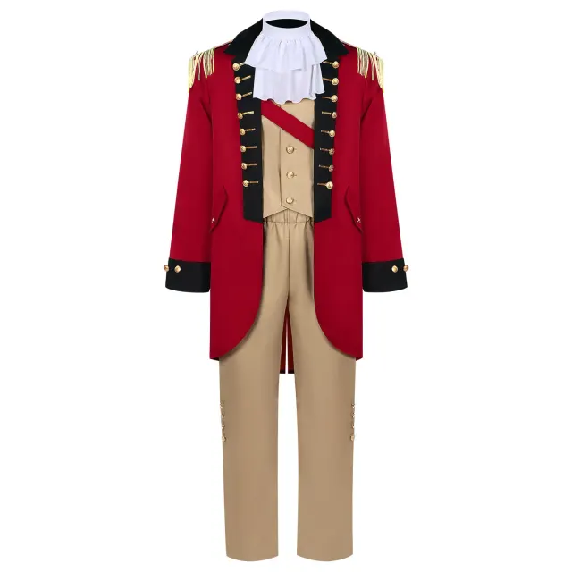 George-Washington-Kostüm für Herren als Kolonialpräsident für Halloween Detail 1