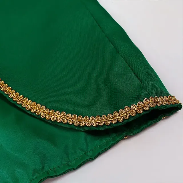 Frack für Herren im mittelalterlichen Prinzenstil mit Goldbesatz für Cosplay Detail 6