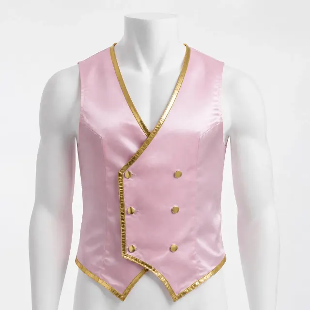 Herren-Weste mit Goldbesatz im Steampunk- und viktorianischen Stil für Halloween-Cosplay Detail 8