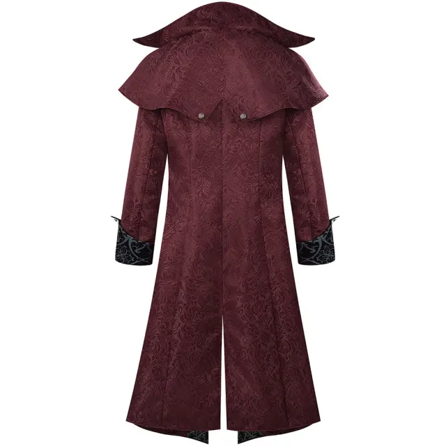 Gothic-Mittelalter-Halloween-Cosplay-Manteljacke für Herren Detail 2