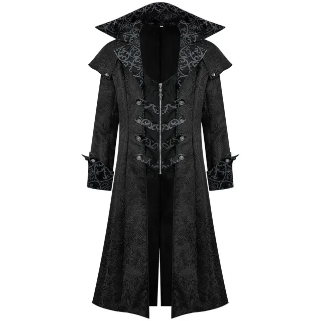 Gothic-Mittelalter-Halloween-Cosplay-Manteljacke für Herren Detail 9