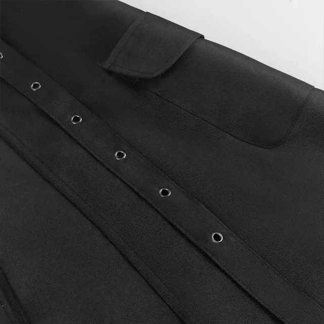 Men's Gothic Punk Asymmetrical Belted Half Skirt detail 5
