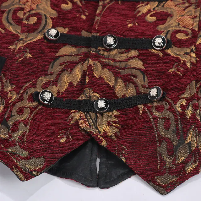 Men's Gothic Punk Medieval Cosplay Vest detail 5