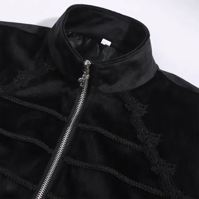 detalle de Frac medieval gótico para hombre para cosplay de vampiro de Halloween 3