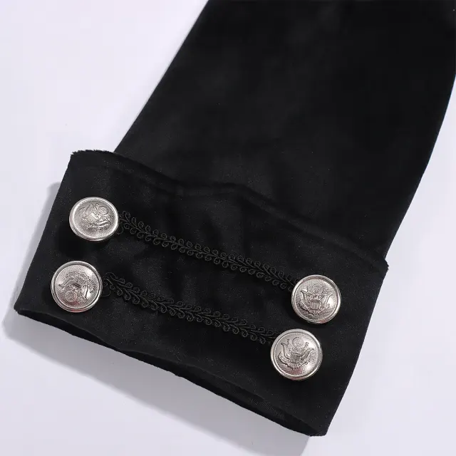 detalle de Frac medieval gótico para hombre para cosplay de vampiro de Halloween 9