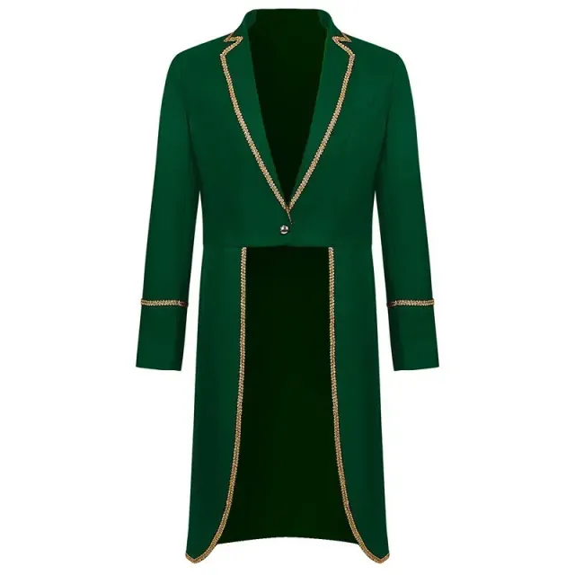 detalle de Conjunto de disfraz de toga griega romana y frac con ribete dorado para hombre 17