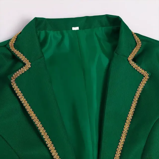 detalle de Conjunto de disfraz de toga griega romana y frac con ribete dorado para hombre 19