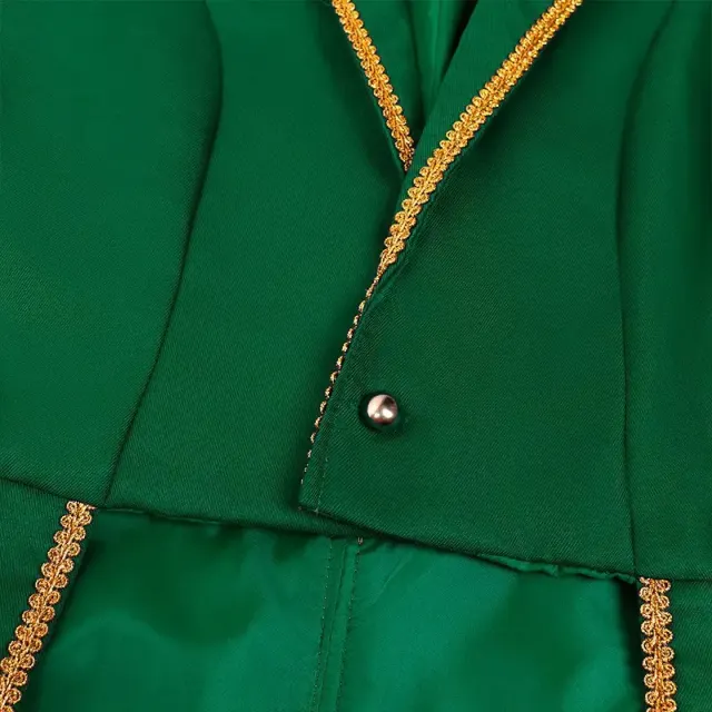 detalle de Conjunto de disfraz de toga griega romana y frac con ribete dorado para hombre 20