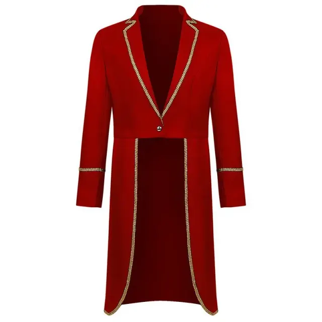 detalle de Conjunto de disfraz de toga griega romana y frac con ribete dorado para hombre 24