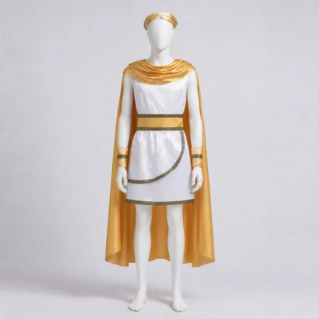 男士希腊罗马宙斯国王万圣节 Cosplay 服装套装 详情 1