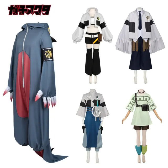 Herren-Anime-Cosplay-Kostümset mit langen Ärmeln, bedruckter Jacke und langer Hose in drei Charakterstil-Optionen.