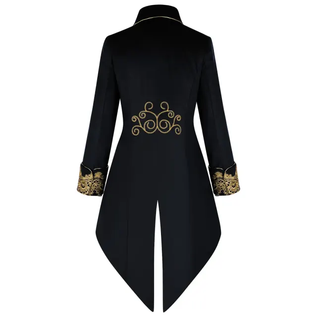 Herren-Spitzenfrack Mittelalter-Punk Cosplay-Mantel Detail 2
