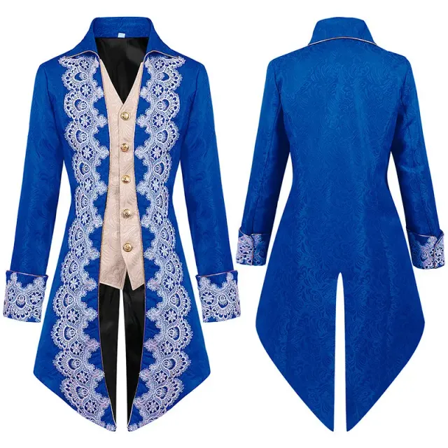 Queue-de-pie en dentelle pour homme, costume de scène gothique victorien détail 13