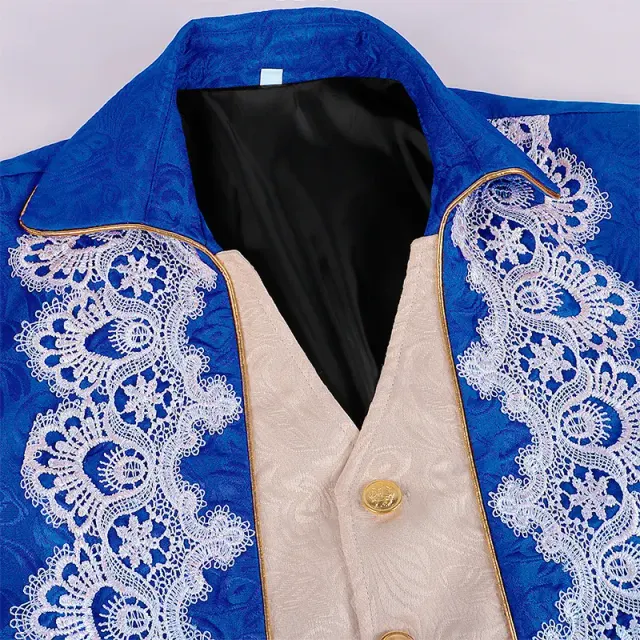 Queue-de-pie en dentelle pour homme, costume de scène gothique victorien détail 15