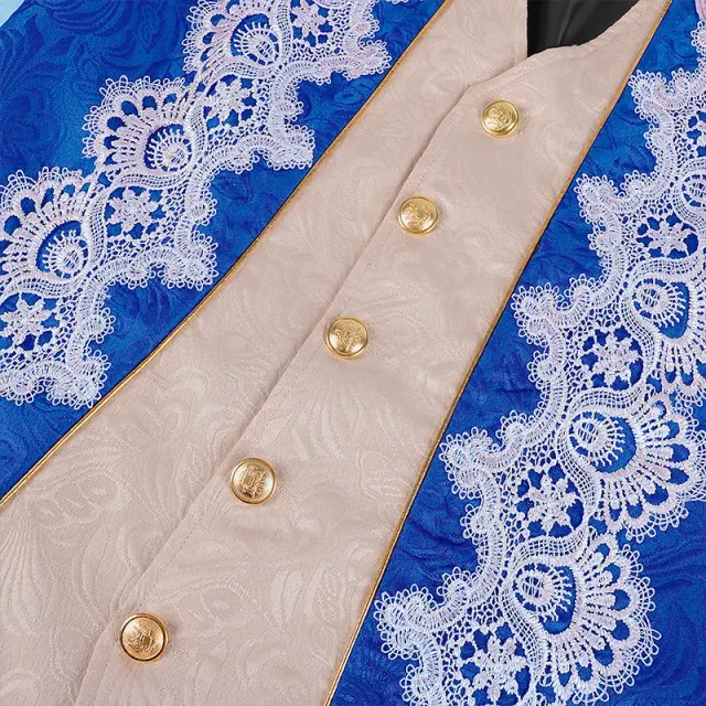 Queue-de-pie en dentelle pour homme, costume de scène gothique victorien détail 16