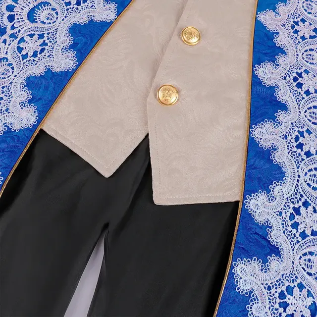 Queue-de-pie en dentelle pour homme, costume de scène gothique victorien détail 17