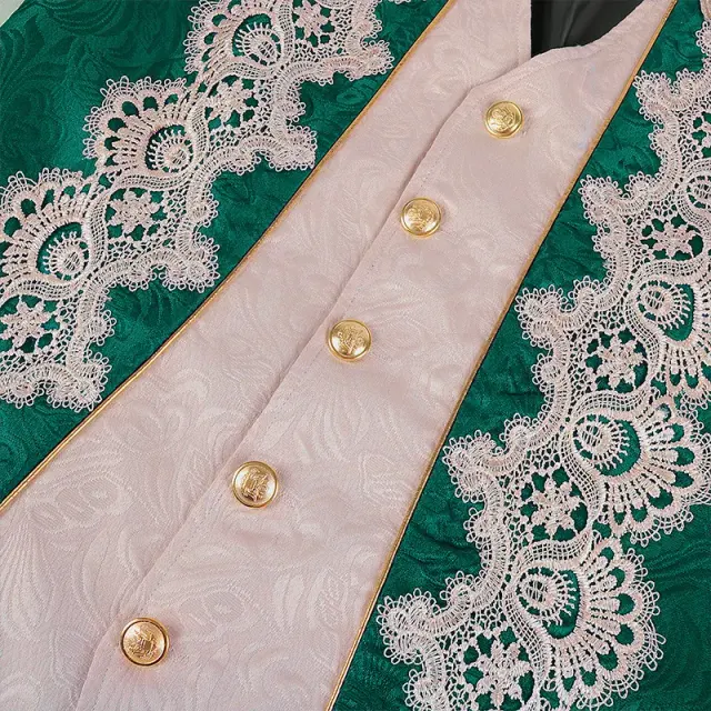 Queue-de-pie en dentelle pour homme, costume de scène gothique victorien détail 21