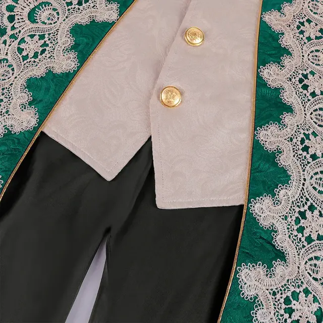 Queue-de-pie en dentelle pour homme, costume de scène gothique victorien détail 22