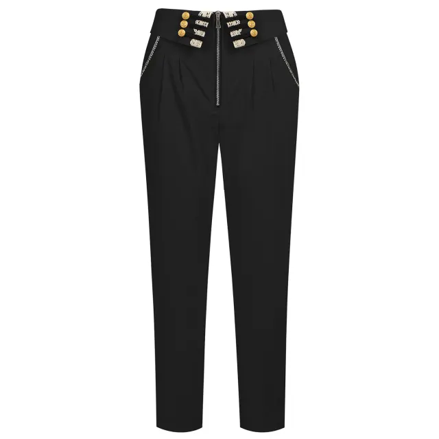 Men's Medieval Baroque Gold-Button High-Waist Cosplay Pants detail 10