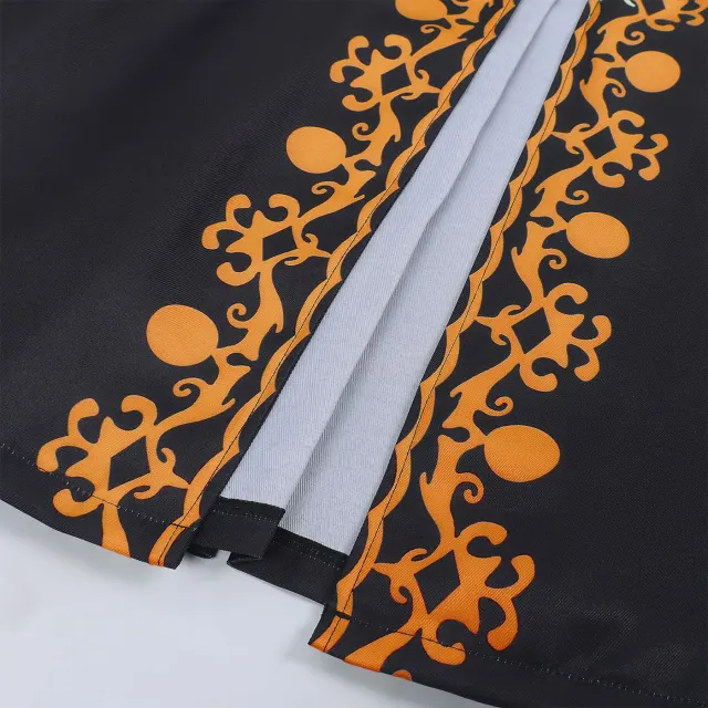 Men's Medieval Court Print Prince Coat for Halloween Cosplay detail 7