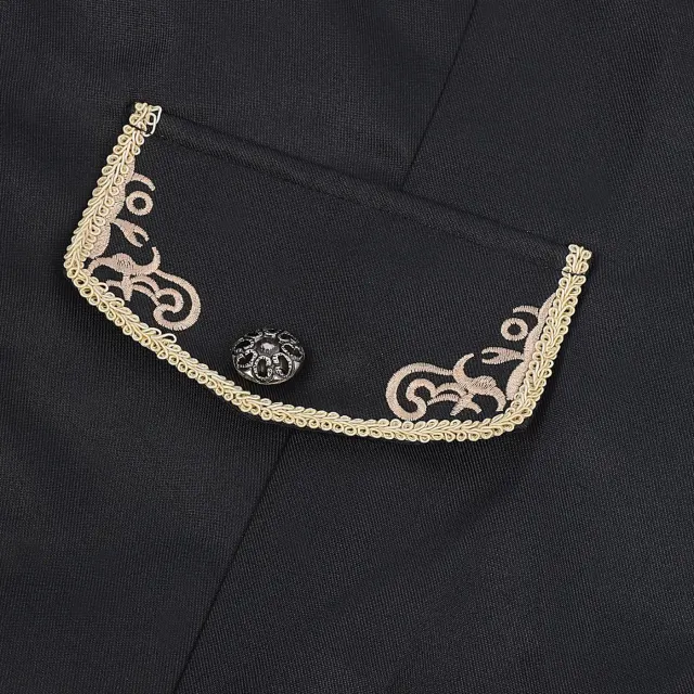 Herren-Hofjacke im Mittelalter-Stil mit Stickerei für Cosplay und Bühne Detail 12