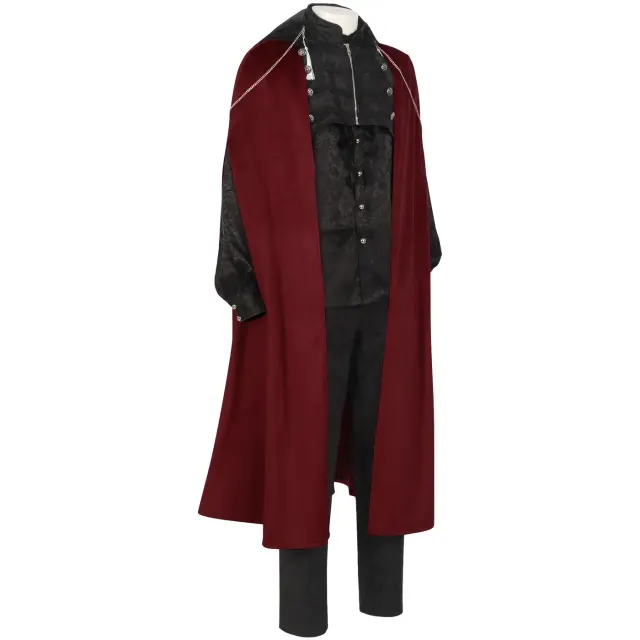 detalle de Conjunto de cosplay de levita, camisa y pantalón de estilo medieval para hombre 3