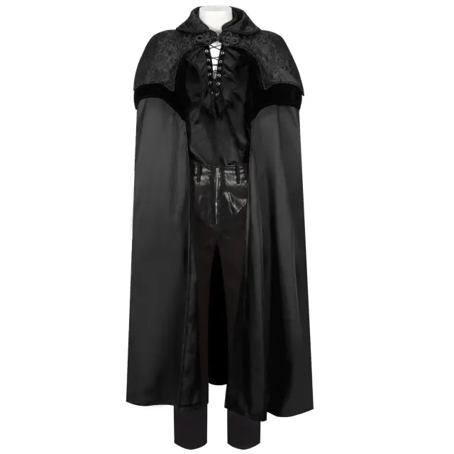 detalle de Conjunto de cosplay de levita, camisa y pantalón de estilo medieval para hombre 15