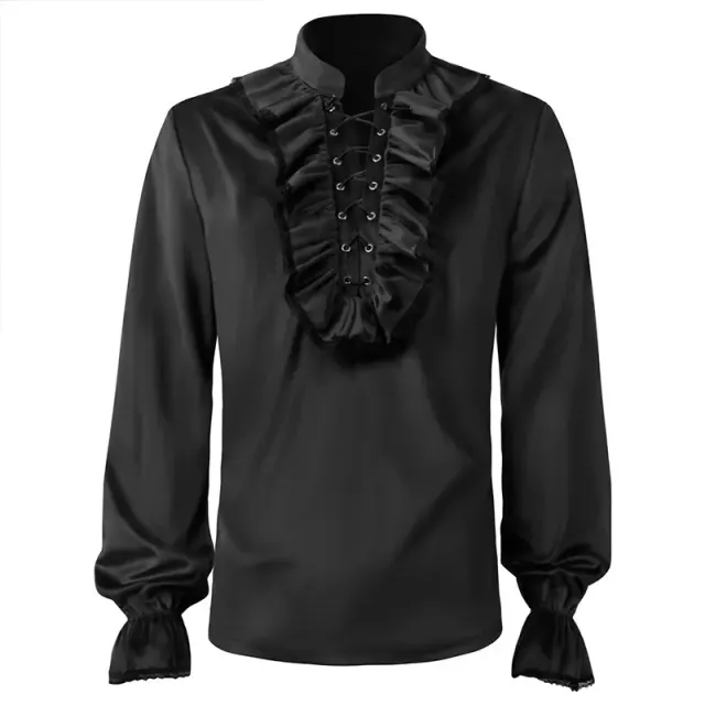 detalle de Conjunto de cosplay de levita, camisa y pantalón de estilo medieval para hombre 19